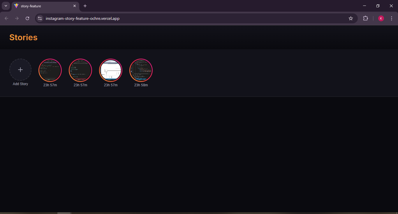Stories Feature Clone